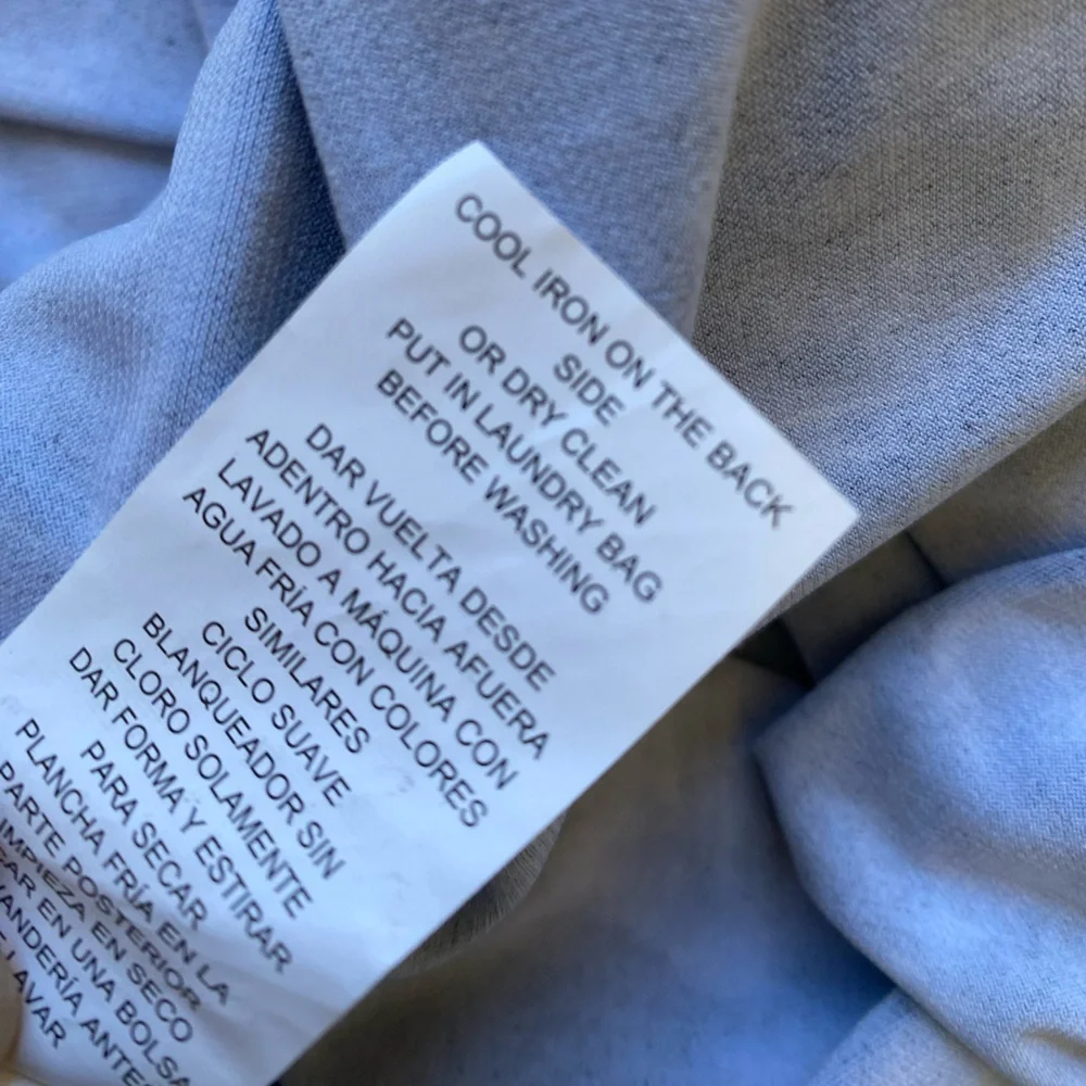 MICHAEL KORS Sleeveless Tie Dyed Denim Blue Lace Up Neck Tank Mini Dress Size L - Picture 14 of 14